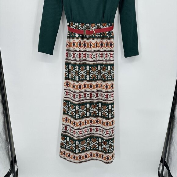 turtleneck geometric funky disco belt S M - Picture 5 of 11